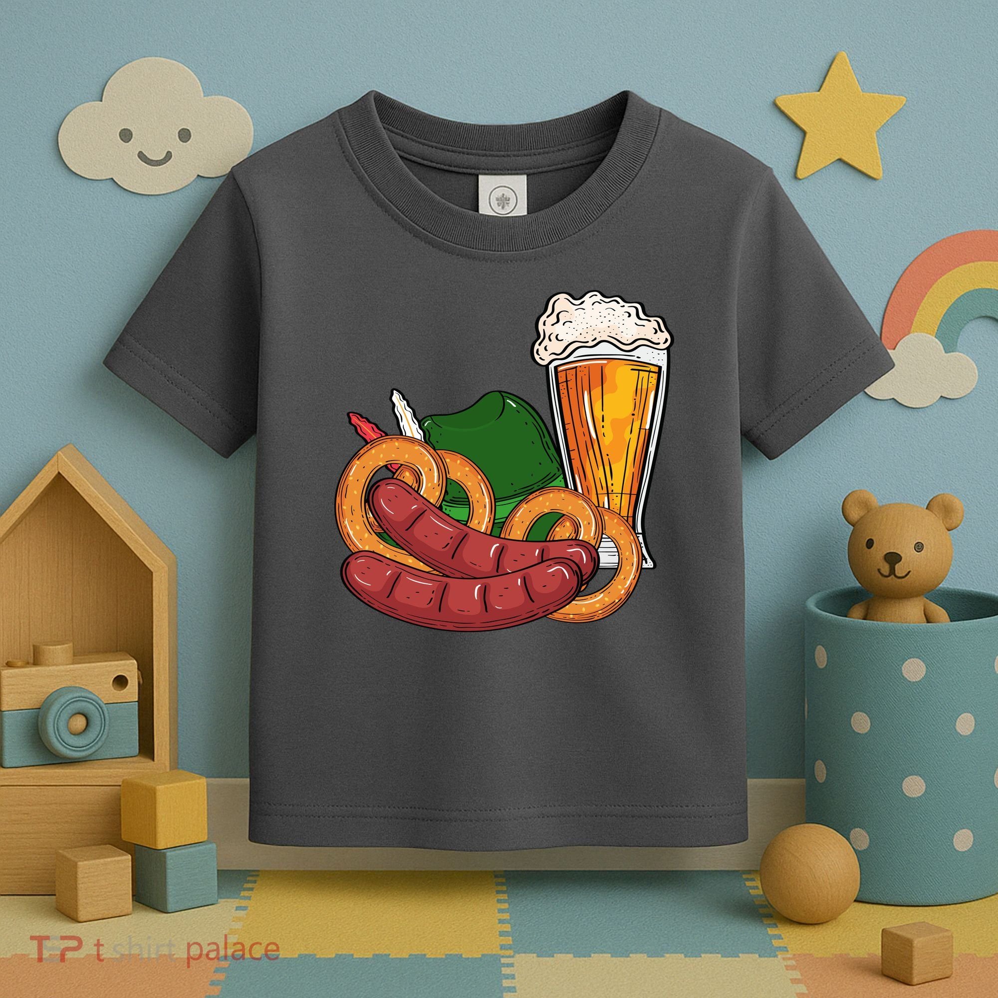 Oktoberfest Beer Food Festive Toddler T-Shirt