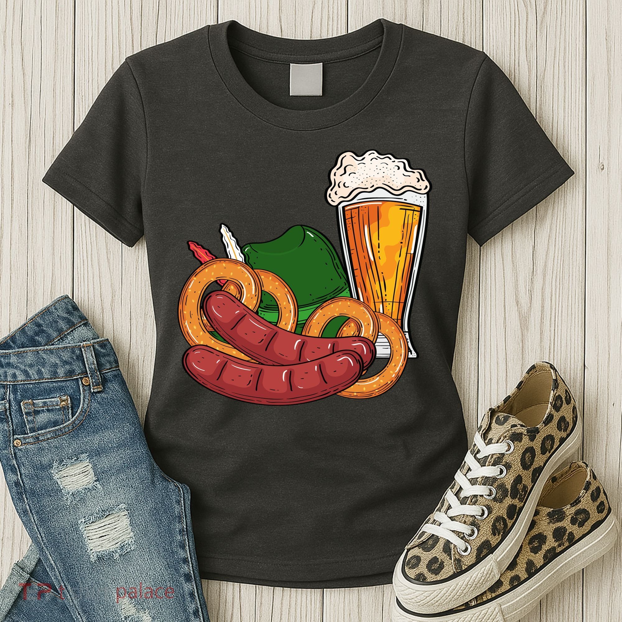 Oktoberfest Beer Food Festive Women's T-Shirt
