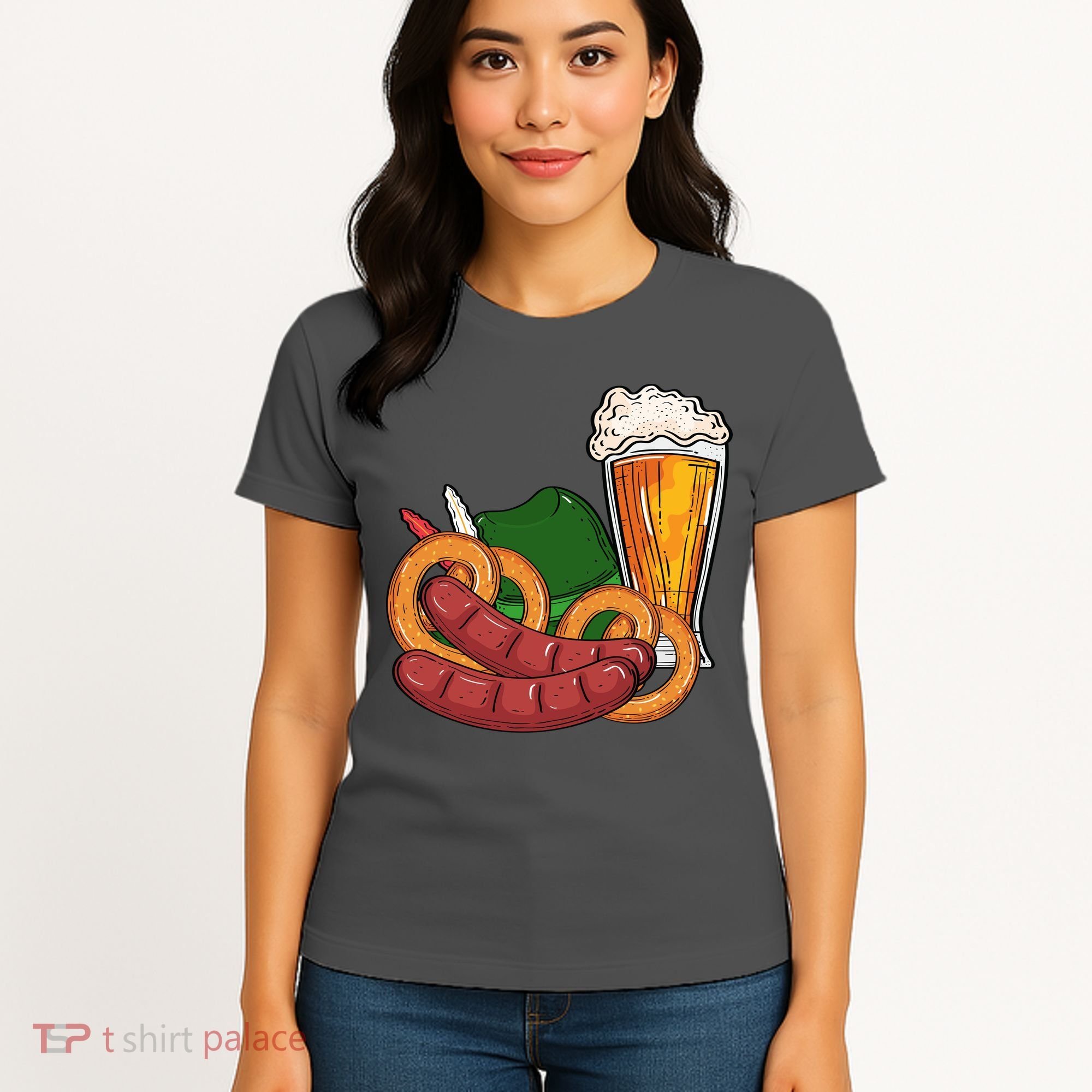 Oktoberfest Beer Food Festive Women's T-Shirt