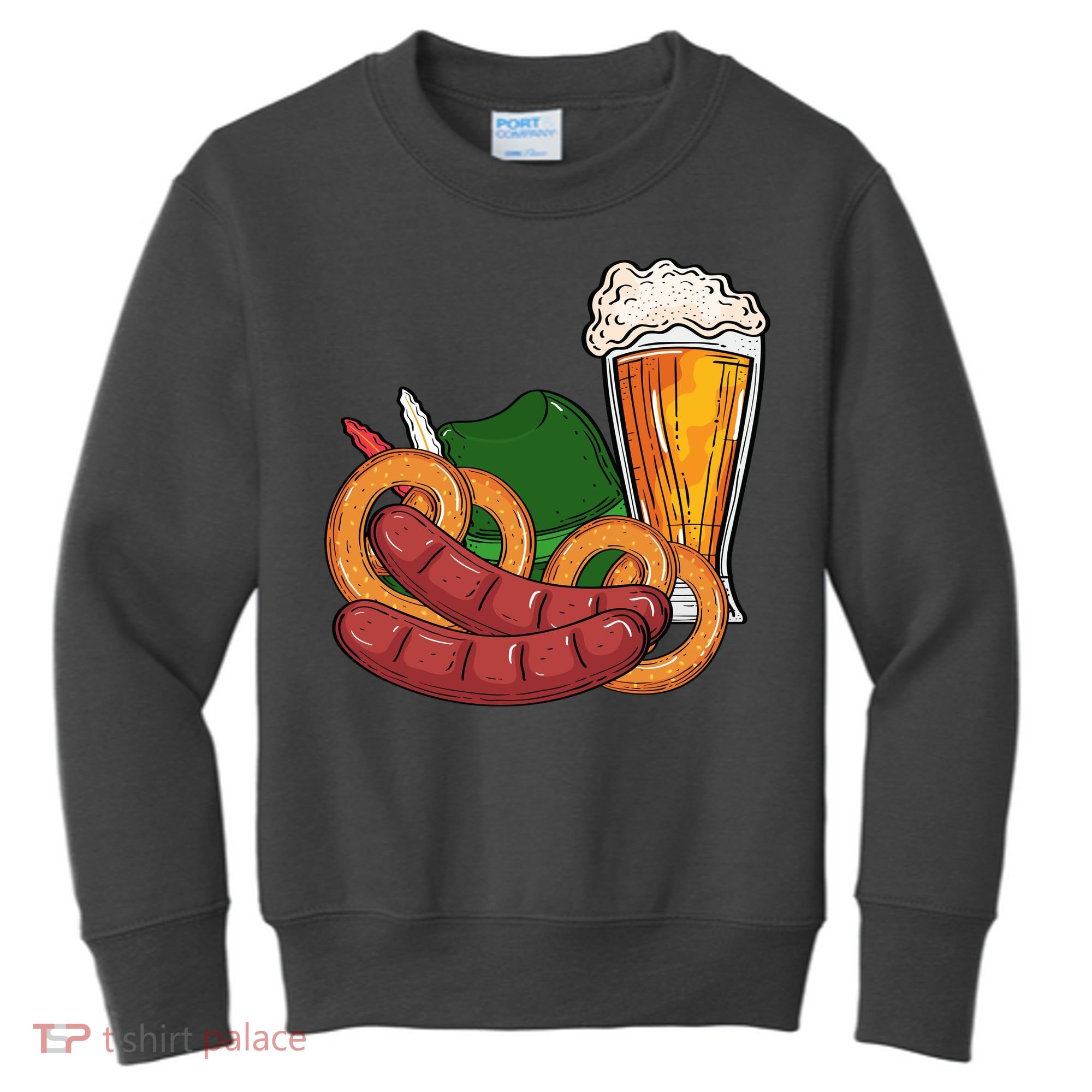 Oktoberfest Beer Food Festive Kids Sweatshirt