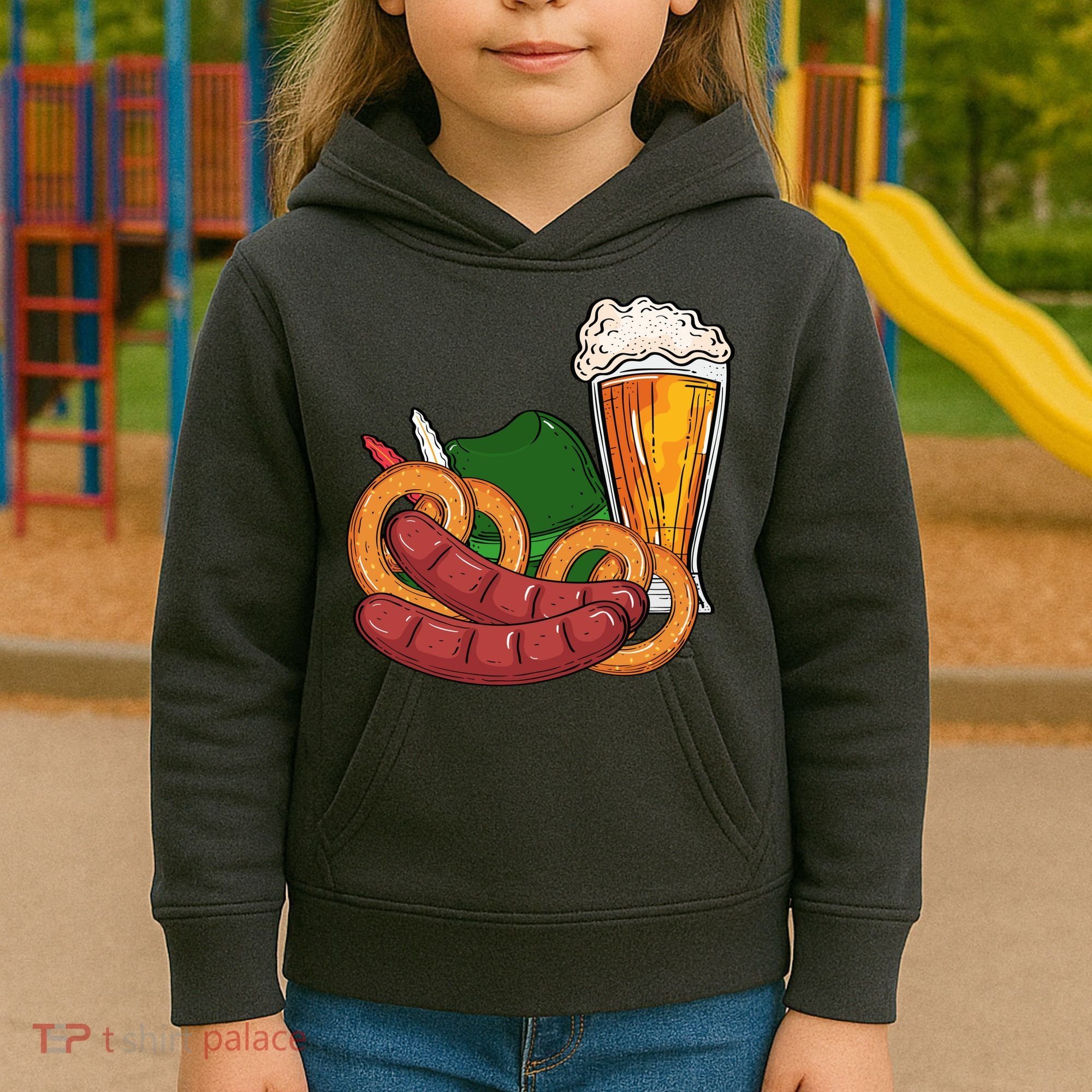 Oktoberfest Beer Food Festive Kids Hoodie