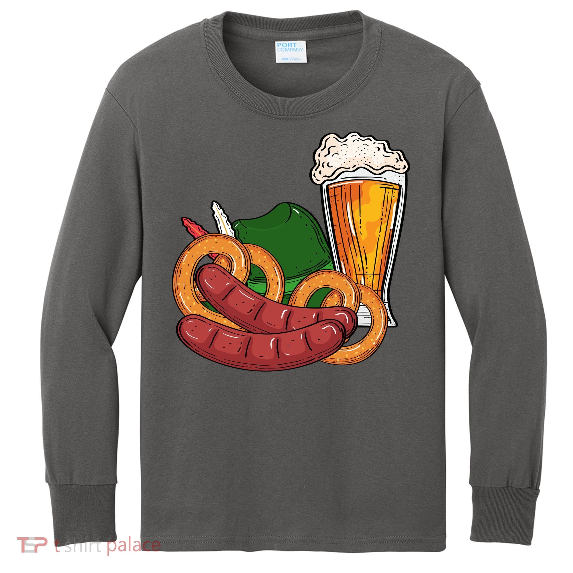 Oktoberfest Beer Food Festive Kids Long Sleeve Shirt