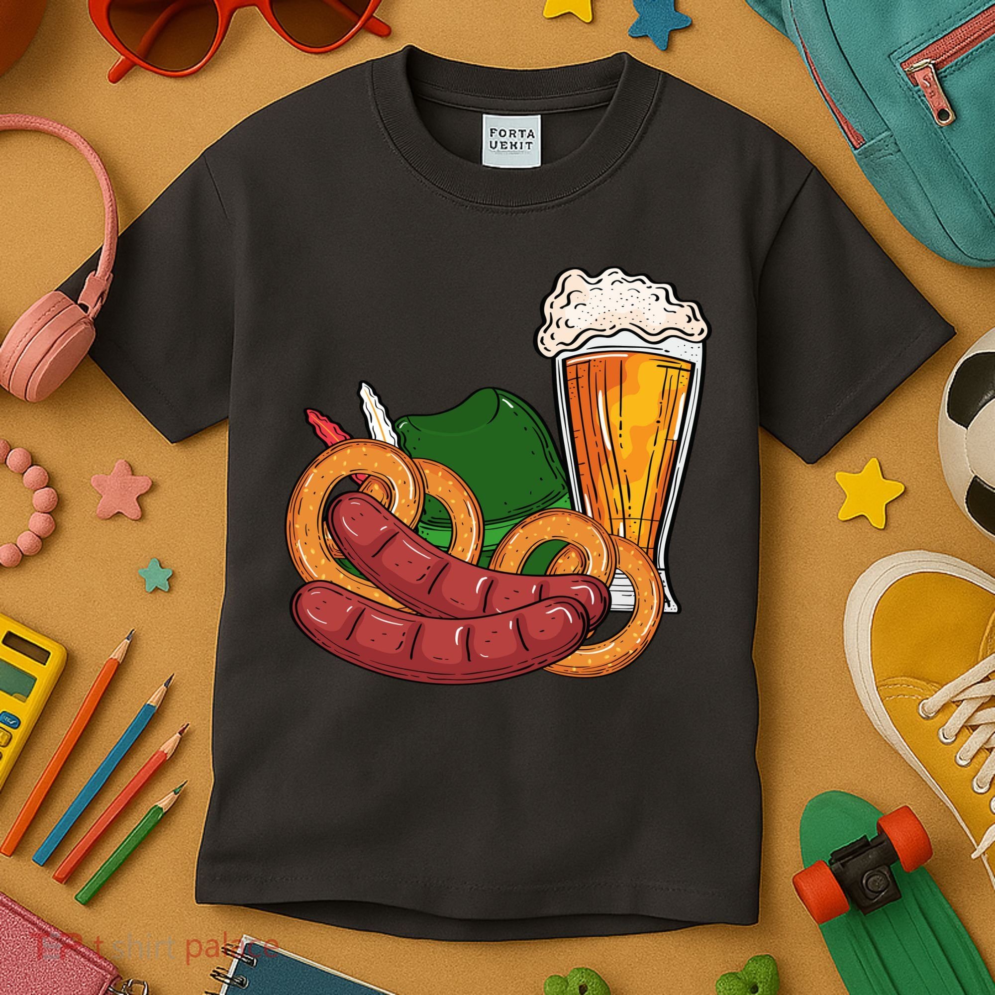Oktoberfest Beer Food Festive Kids T-Shirt