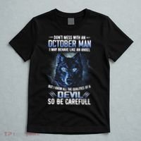 October Birthday Gifts Don't Mess With An October  Man T-Shirt thumb 5