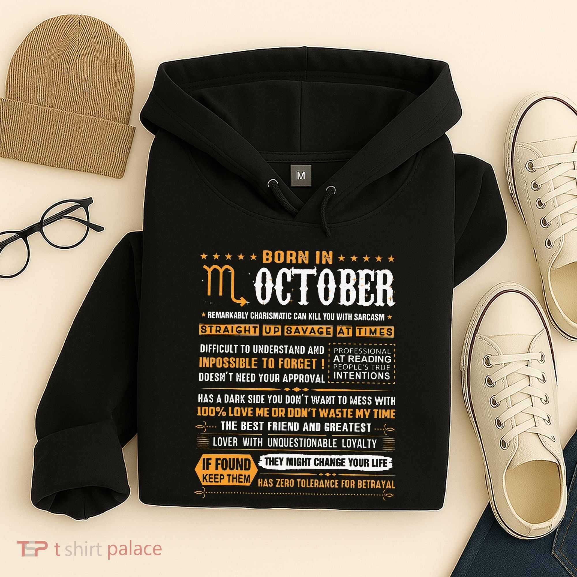 October Birthday Gifts Born In October Scorpio Hoodie