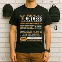 October Birthday Gifts Born In October Scorpio T-Shirt thumb 6