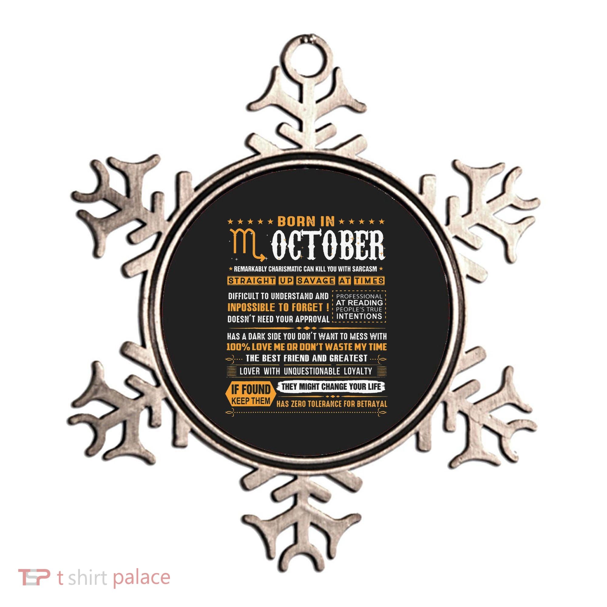 October Birthday Gifts Born In October Scorpio Ornament