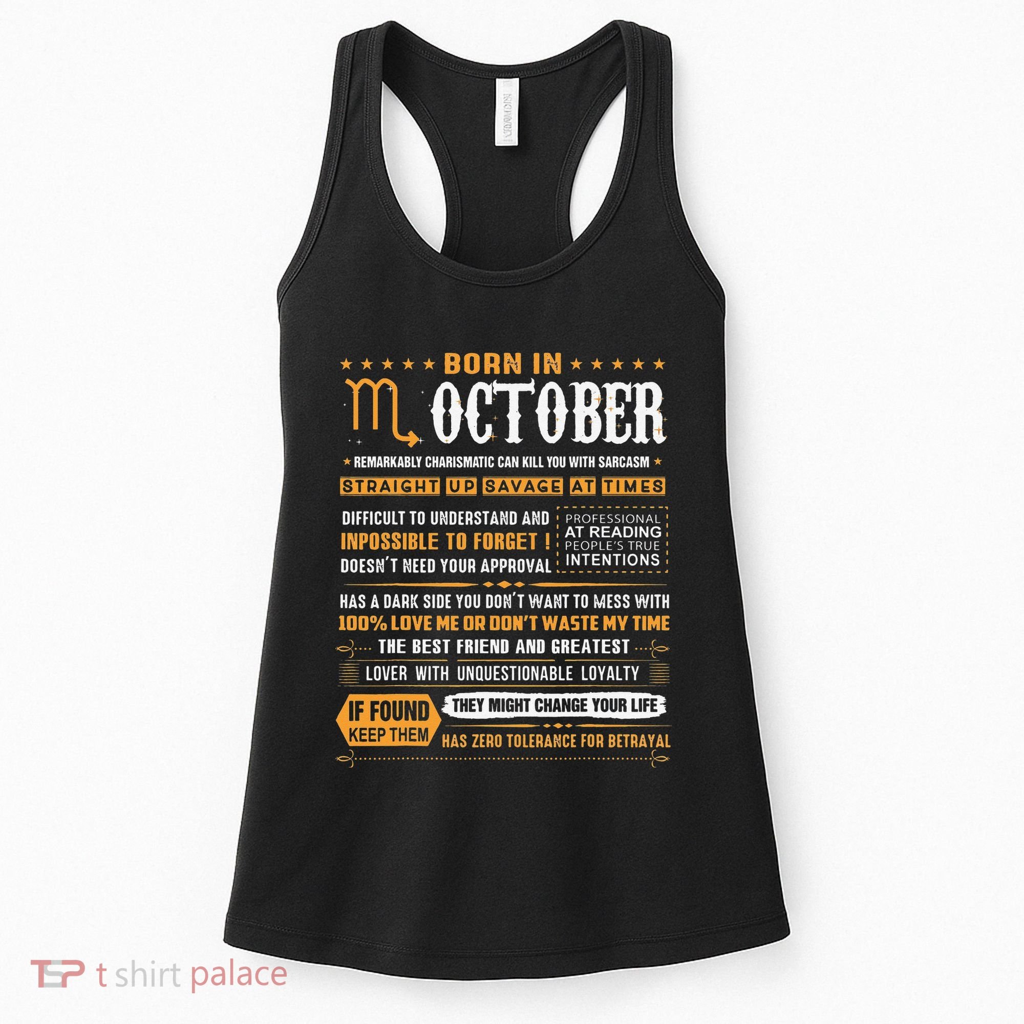 October Birthday Gifts Born In October Scorpio Women's Tank Top