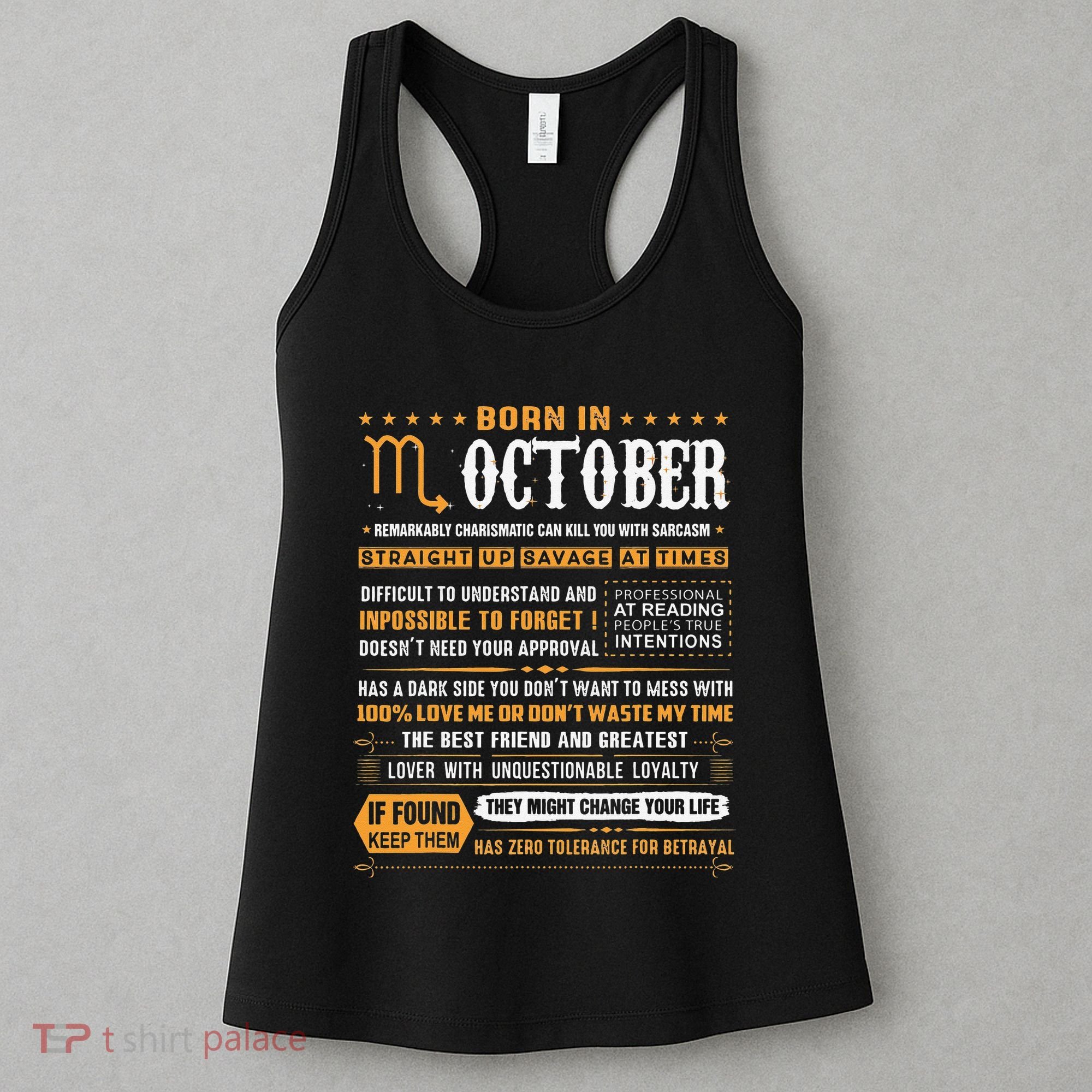 October Birthday Gifts Born In October Scorpio Women's Tank Top