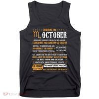 October Birthday Gifts Born In October Scorpio Tank Top thumb 0