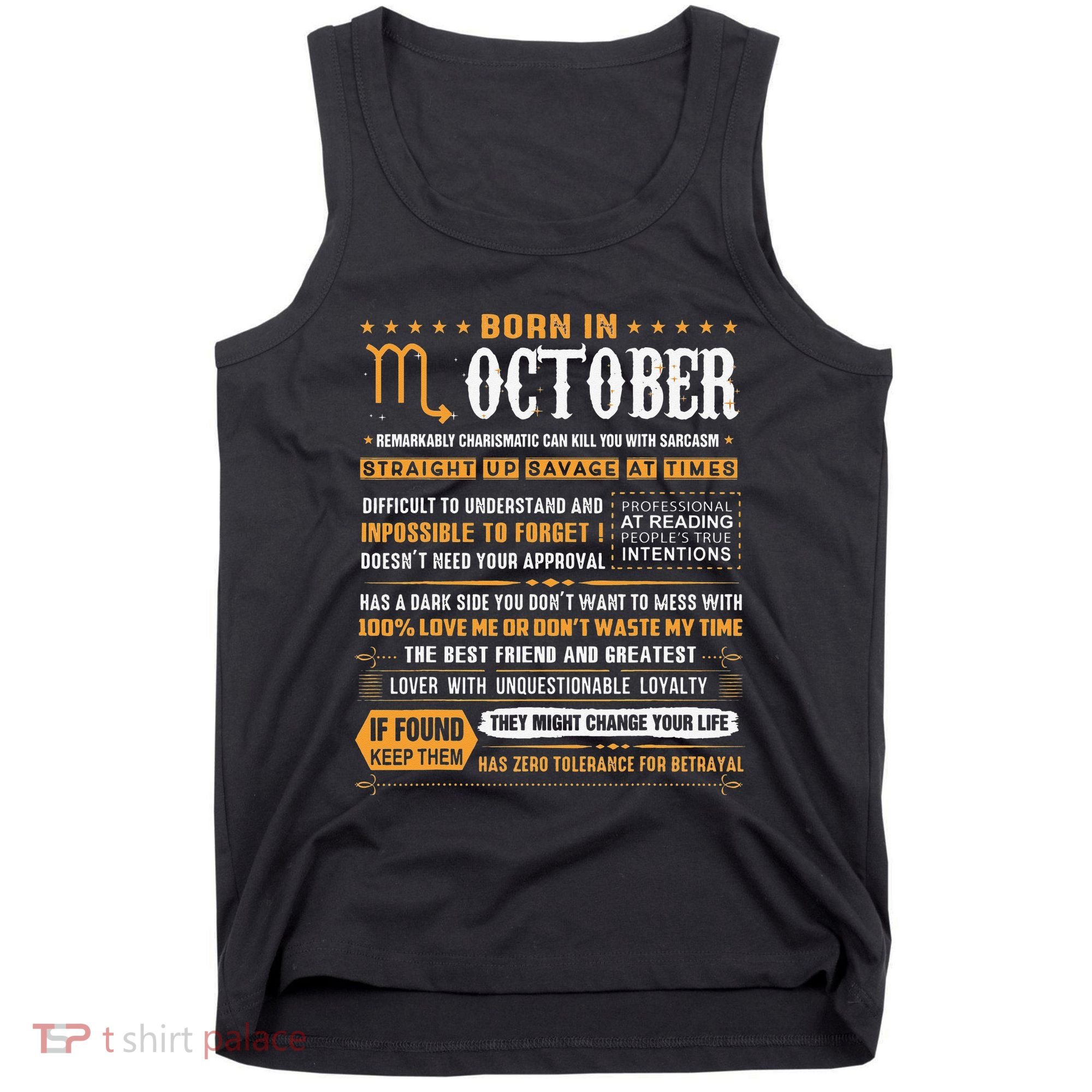 October Birthday Gifts Born In October Scorpio Tank Top