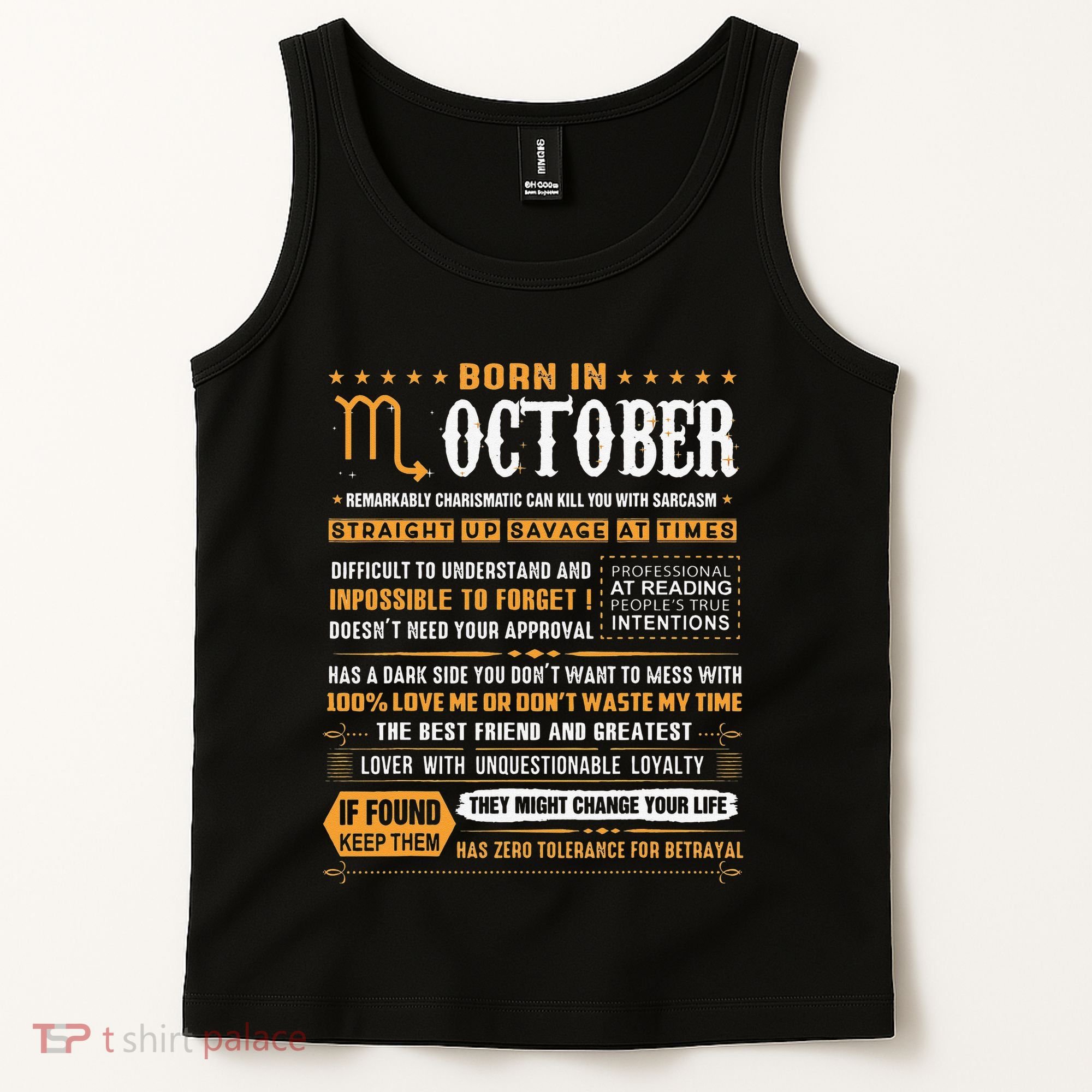 October Birthday Gifts Born In October Scorpio Tank Top
