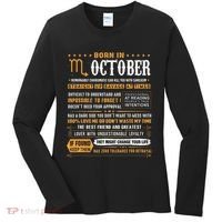October Birthday Gifts Born In October Scorpio Women's Long Sleeve Shirt thumb 0