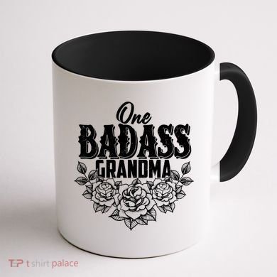 One Badass Grandma Coffee Mug back