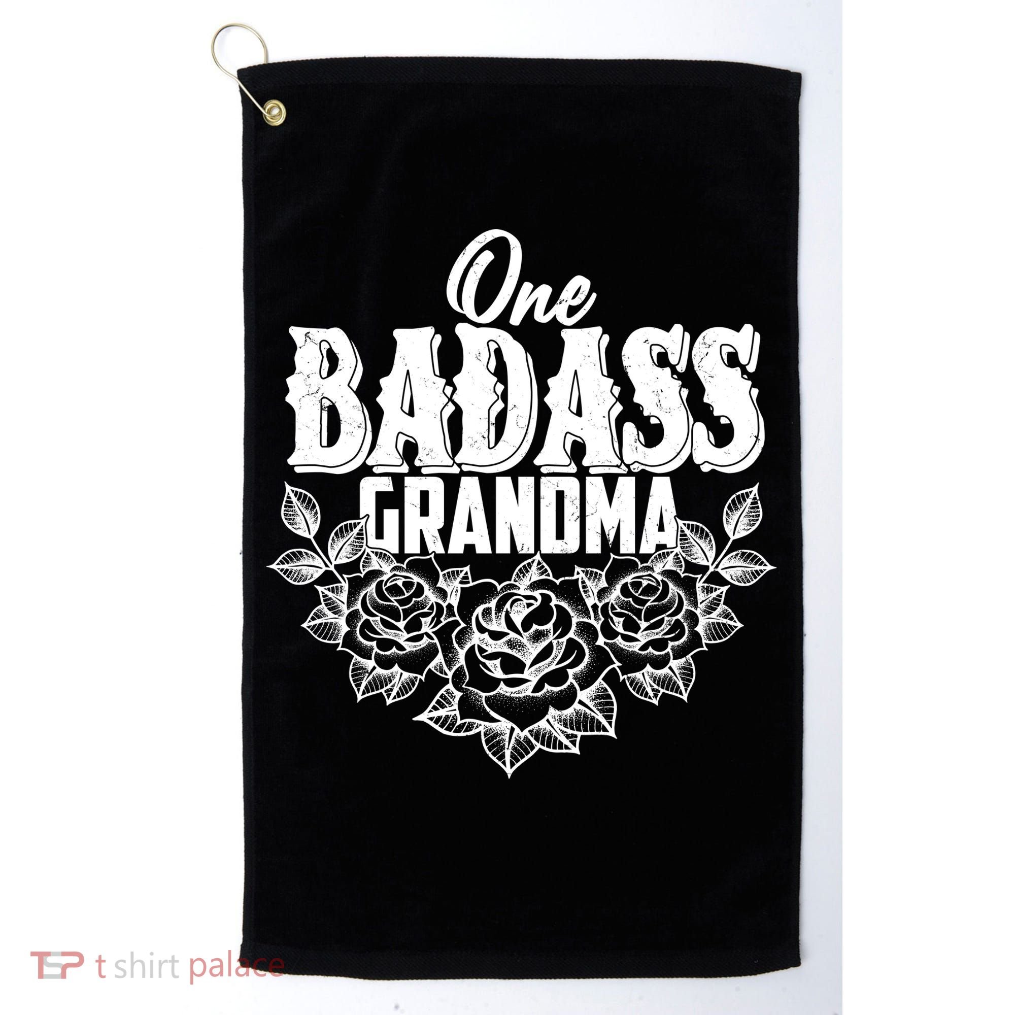 One Badass Grandma Golf Towel