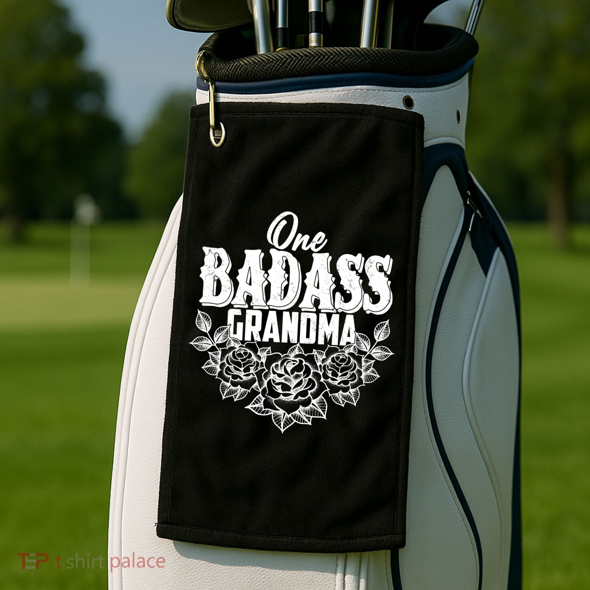 One Badass Grandma Golf Towel