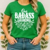 One Badass Grandma Women's T-Shirt thumb 2