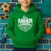 One Badass Grandma Kids Hoodie thumb 2