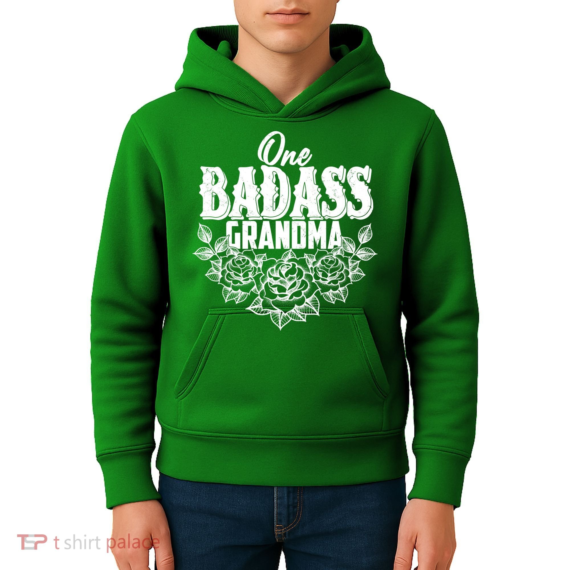 One Badass Grandma Kids Hoodie