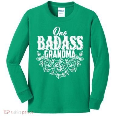 One Badass Grandma Kids Long Sleeve Shirt