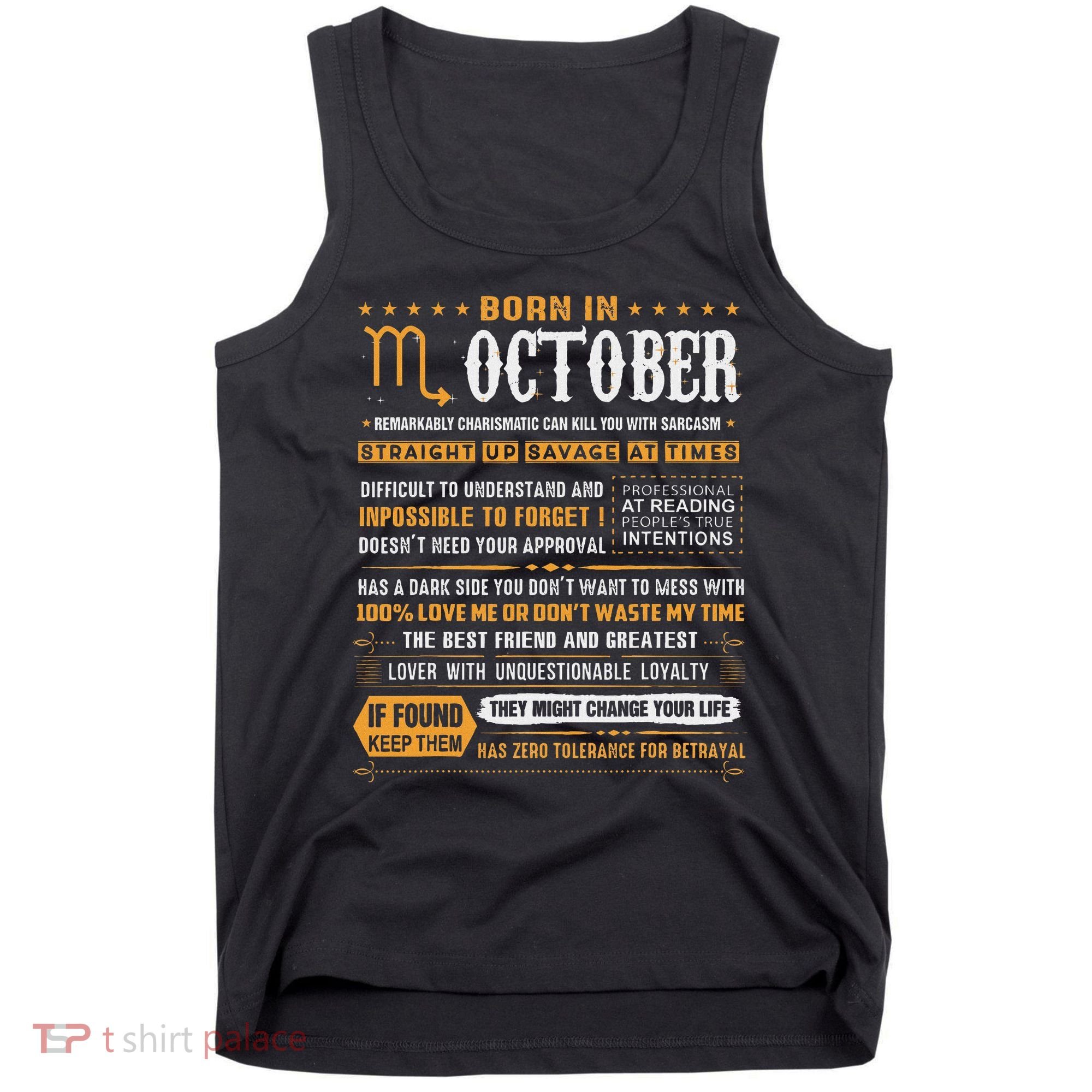 October Birthday Gifts Born In October Scorpio Tank Top