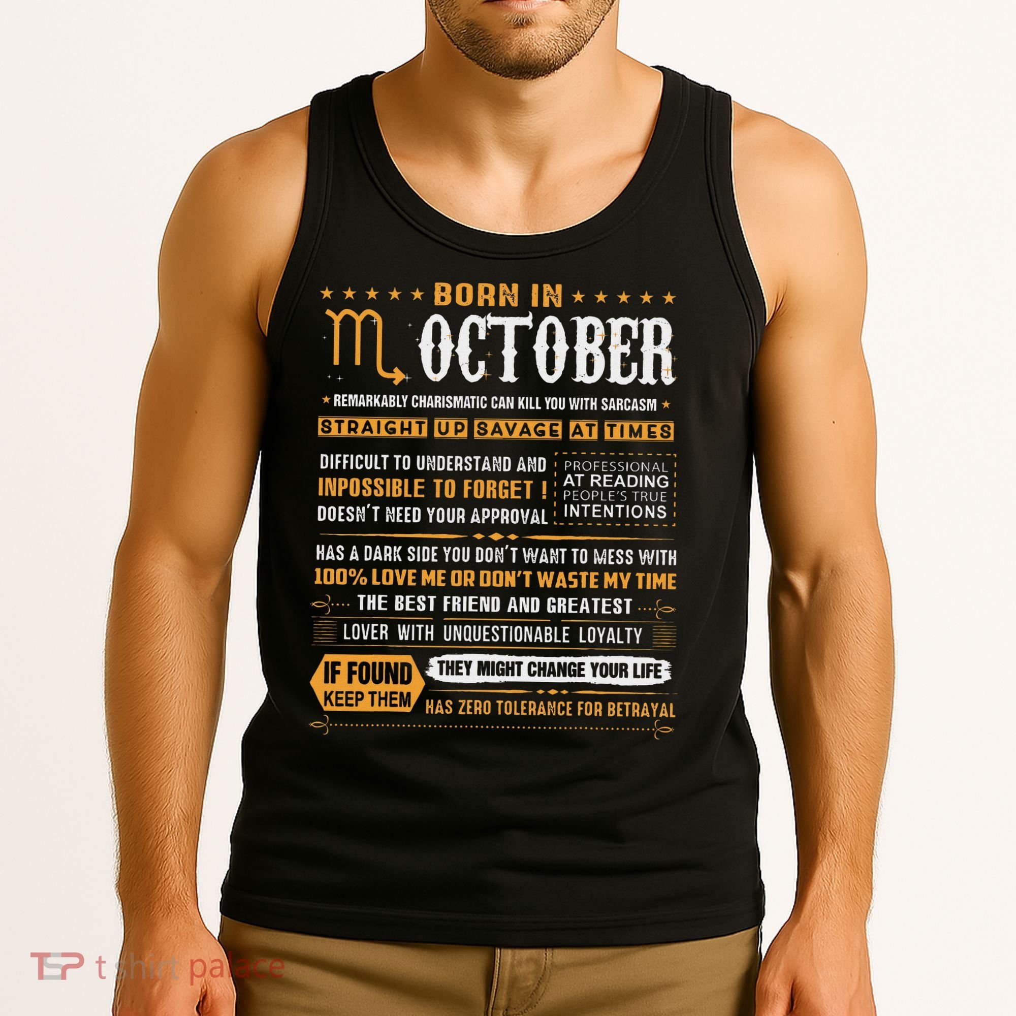 October Birthday Gifts Born In October Scorpio Tank Top