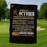 October Birthday Gifts Born In October Scorpio Golf Towel thumb 1