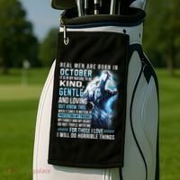 October Birthday Gift Golf Towel thumb 2