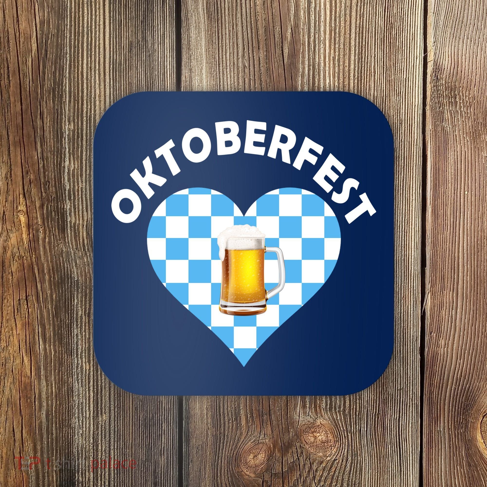 Oktoberfest Beer Heart Coaster