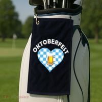Oktoberfest Beer Heart Golf Towel thumb 2