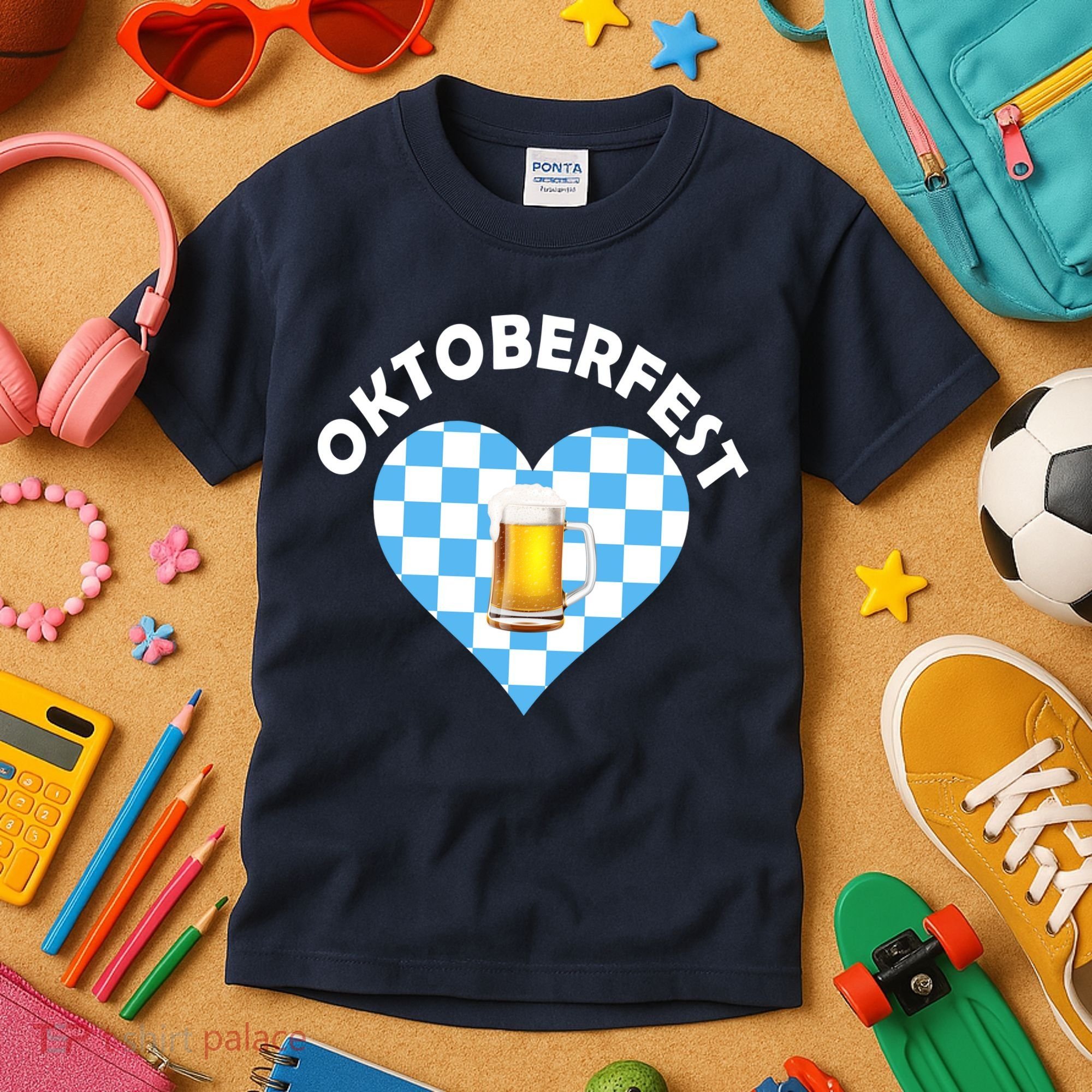 Oktoberfest Beer Heart Kids T-Shirt