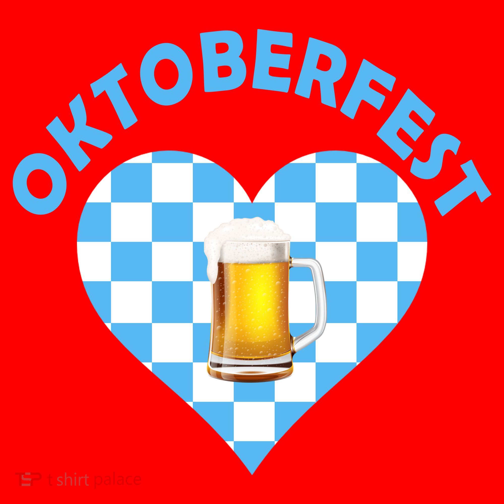 Oktoberfest Beer Heart Santa Hat