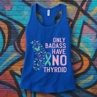 Only Badass Have No Thyroid Cancer Awareness Survivor Gift Women's Tank Top thumb 3