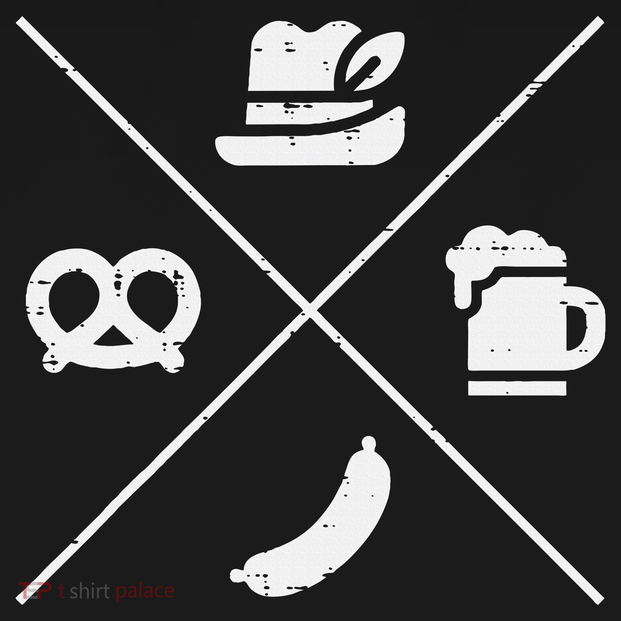Oktoberfest Bavarian Hat Pretzel Bratwurst Apron