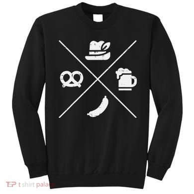 Oktoberfest Bavarian Hat Pretzel Bratwurst Sweatshirt