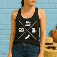 Oktoberfest Bavarian Hat Pretzel Bratwurst Women's Tank Top thumb 2