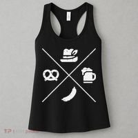 Oktoberfest Bavarian Hat Pretzel Bratwurst Women's Tank Top thumb 3