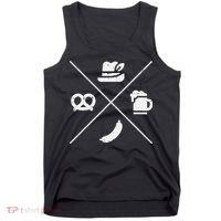 Oktoberfest Bavarian Hat Pretzel Bratwurst Tank Top thumb 0