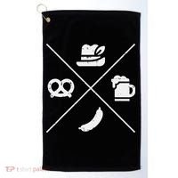 Oktoberfest Bavarian Hat Pretzel Bratwurst Golf Towel thumb 0