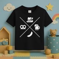 Oktoberfest Bavarian Hat Pretzel Bratwurst Toddler T-Shirt thumb 3