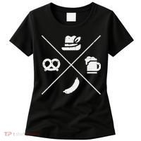 Oktoberfest Bavarian Hat Pretzel Bratwurst Women's T-Shirt thumb 0