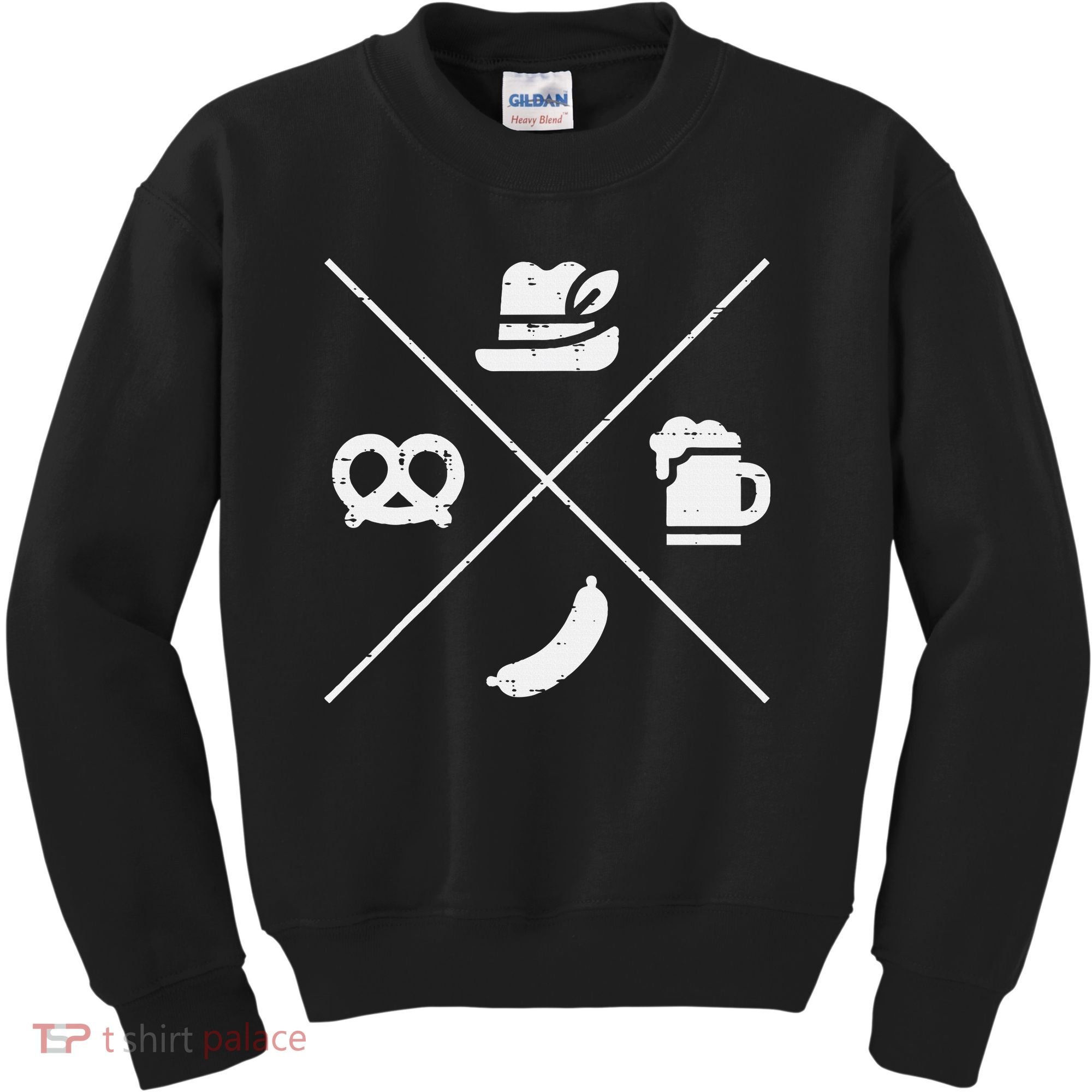 Oktoberfest Bavarian Hat Pretzel Bratwurst Kids Sweatshirt