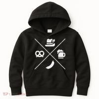 Oktoberfest Bavarian Hat Pretzel Bratwurst Kids Hoodie thumb 0