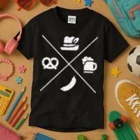 Oktoberfest Bavarian Hat Pretzel Bratwurst Kids T-Shirt thumb 3