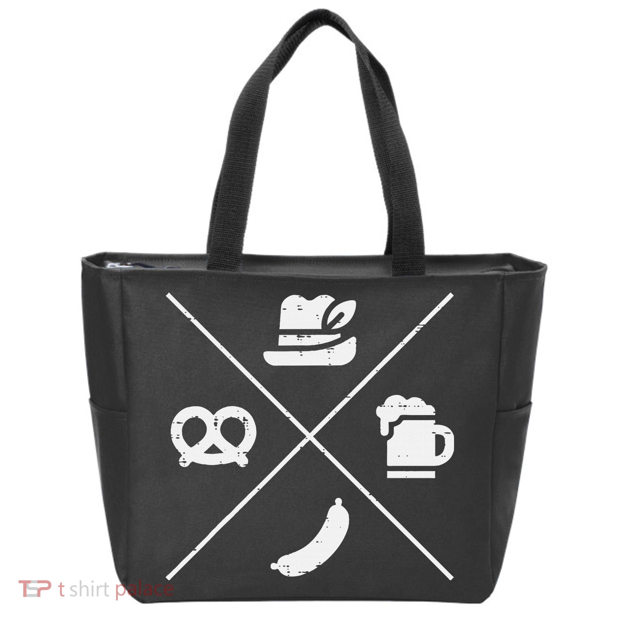 Oktoberfest Bavarian Hat Pretzel Bratwurst Tote Bag