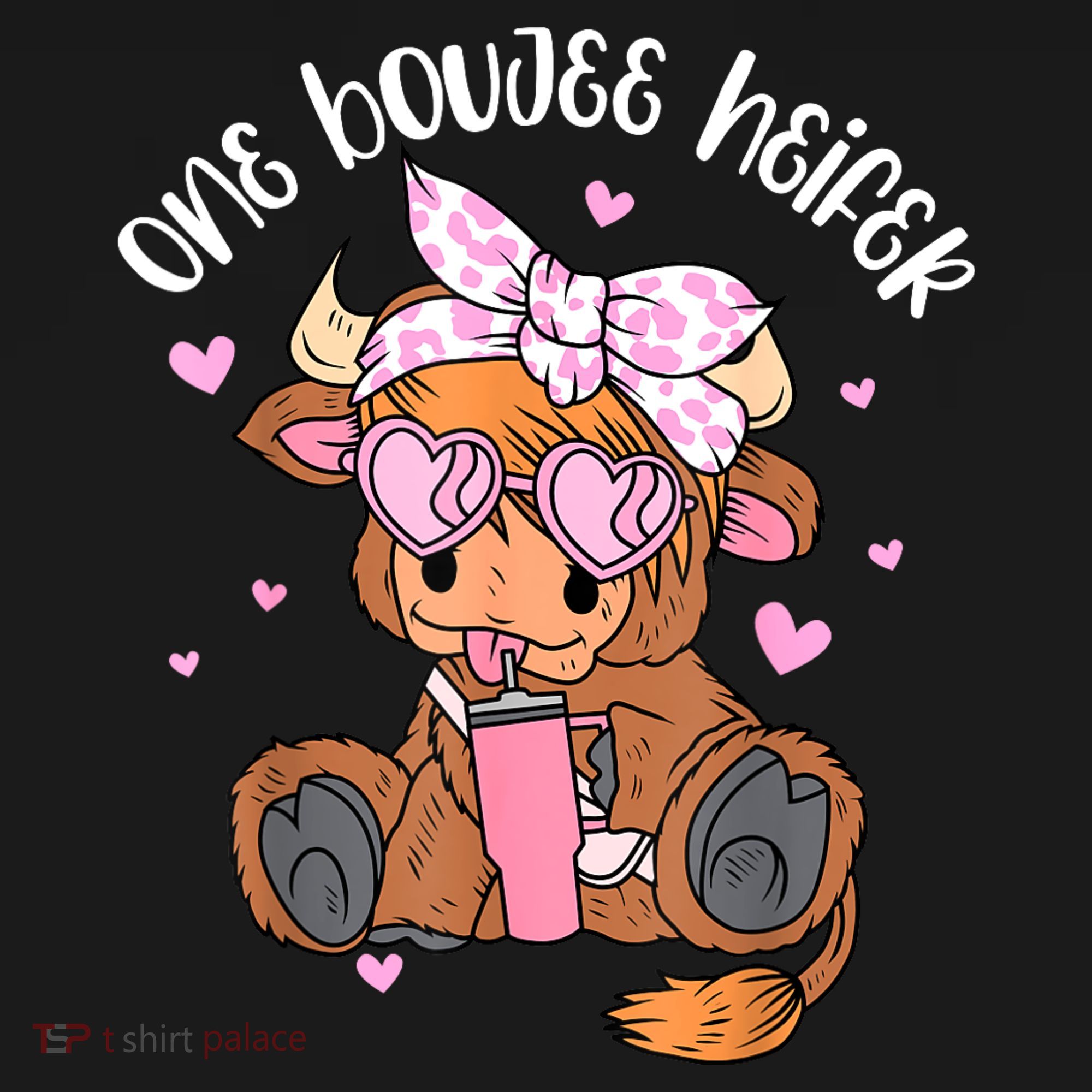 One Boujee Heifer Highland Cow Tumbler Happy ValentineS Day Long Sleeve Shirt