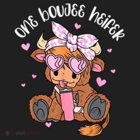 One Boujee Heifer Highland Cow Tumbler Happy ValentineS Day Beanie thumb 2