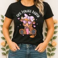 One Boujee Heifer Highland Cow Tumbler Happy ValentineS Day Women's T-Shirt thumb 2