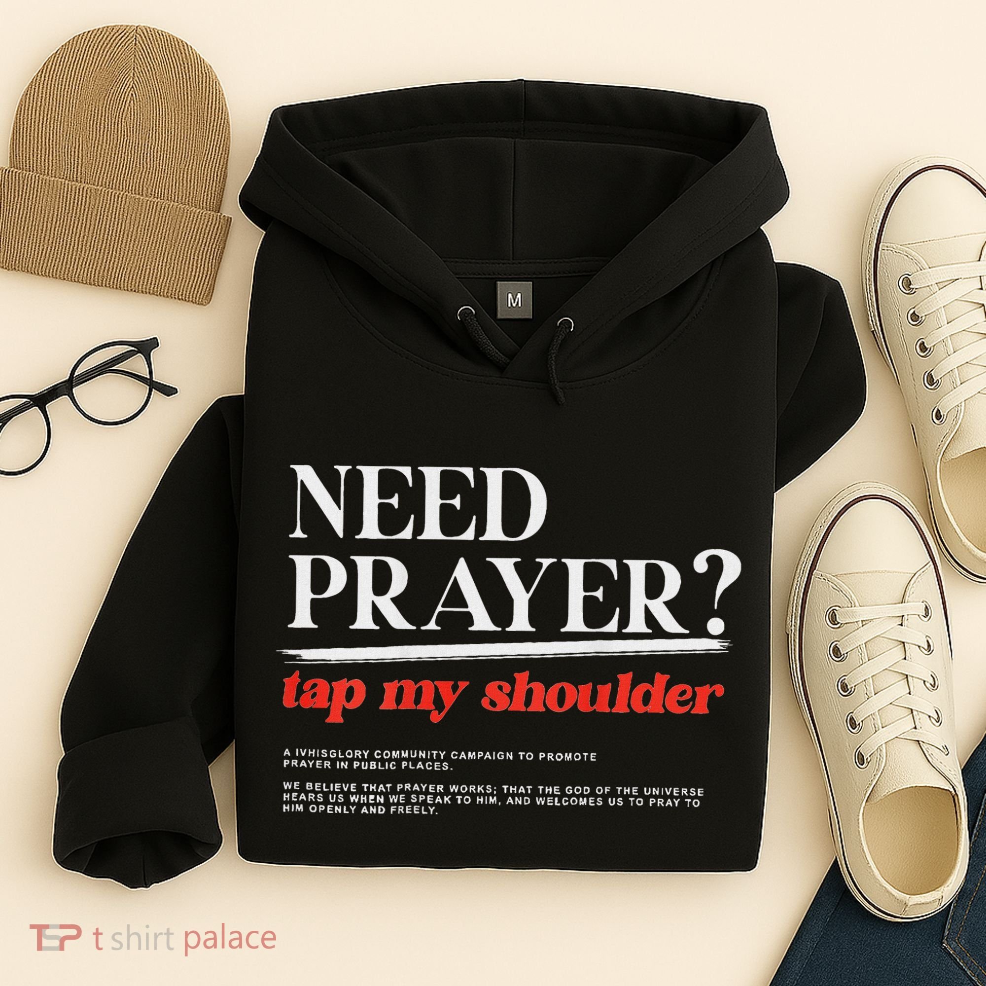 On Back Iv His Glory Need Prayer Tap My Shoulder Hoodie