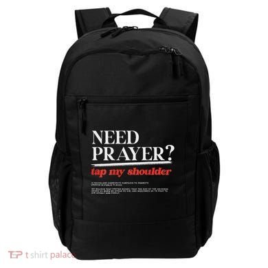 On Back Iv His Glory Need Prayer Tap My Shoulder Backpack